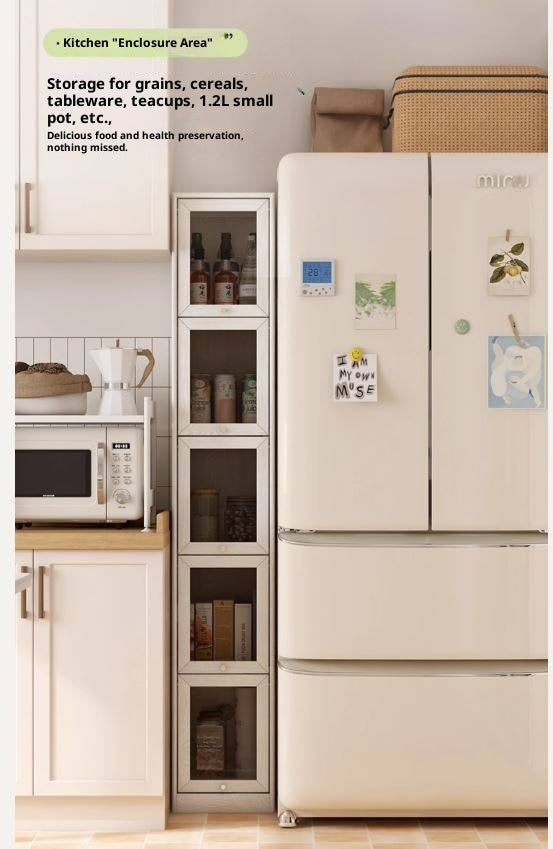 Solid Rubberwood Cream-Style Bookcase