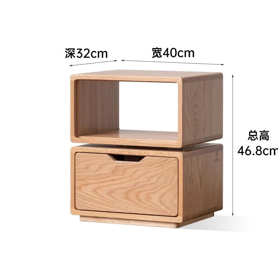 Rotating side deals table with storage