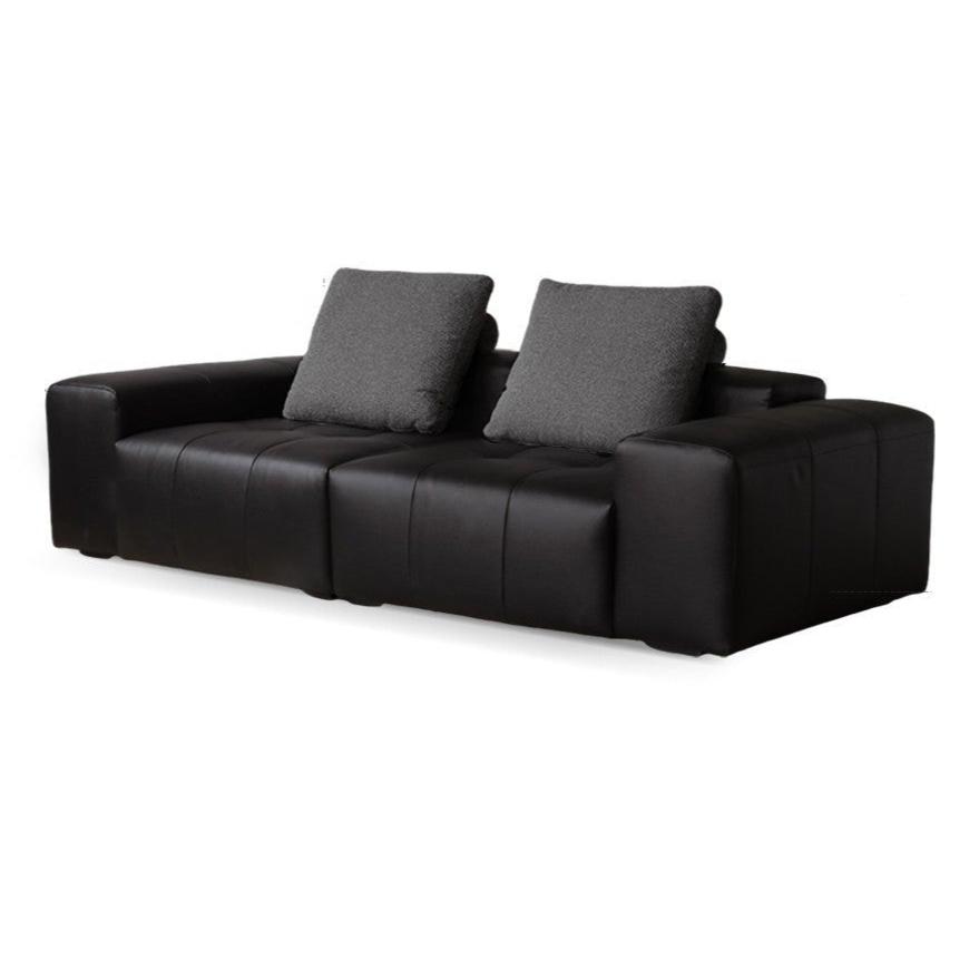 Leather straight Italian pixel module sofa