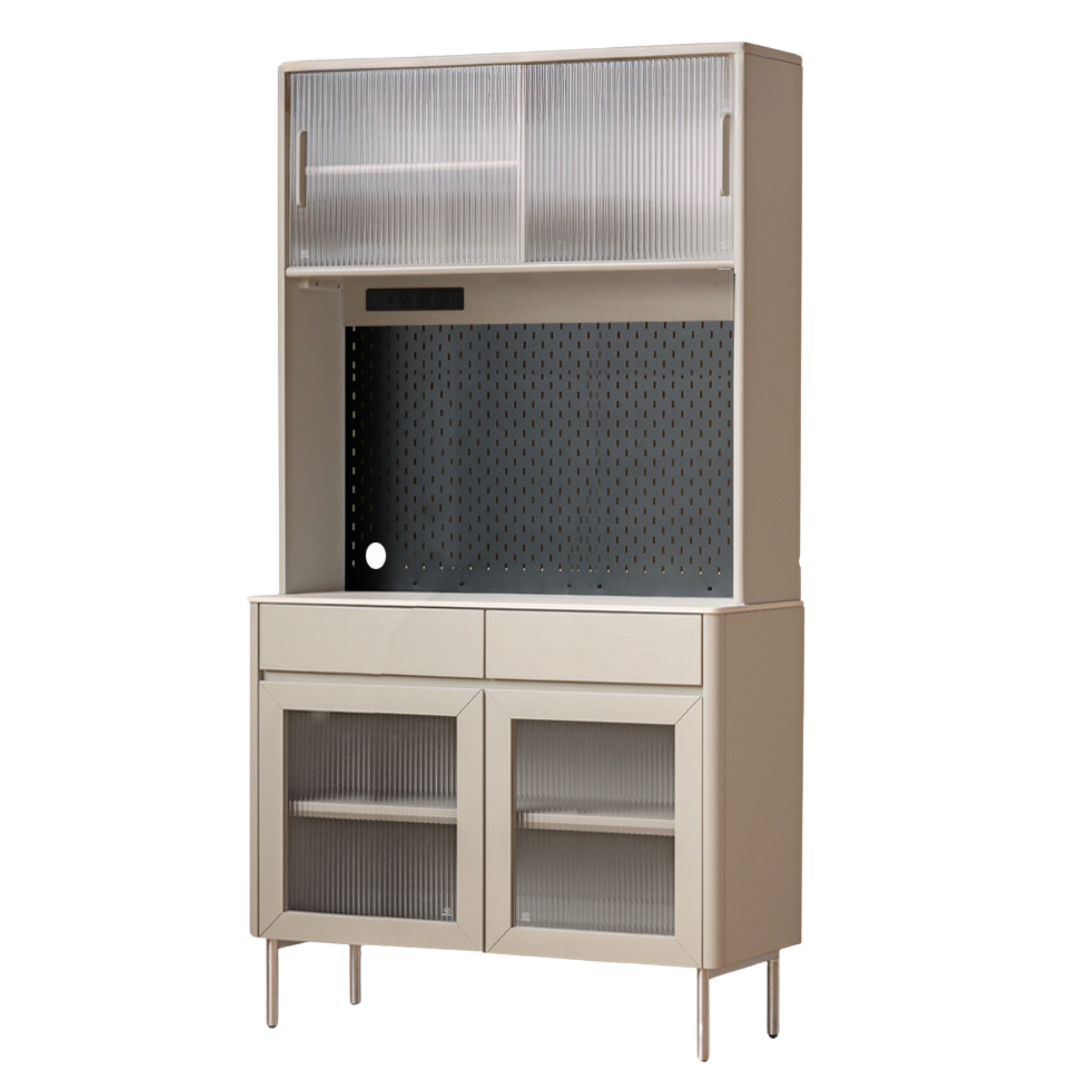 Poplar Solid Wood High Sideboard Household Storage,