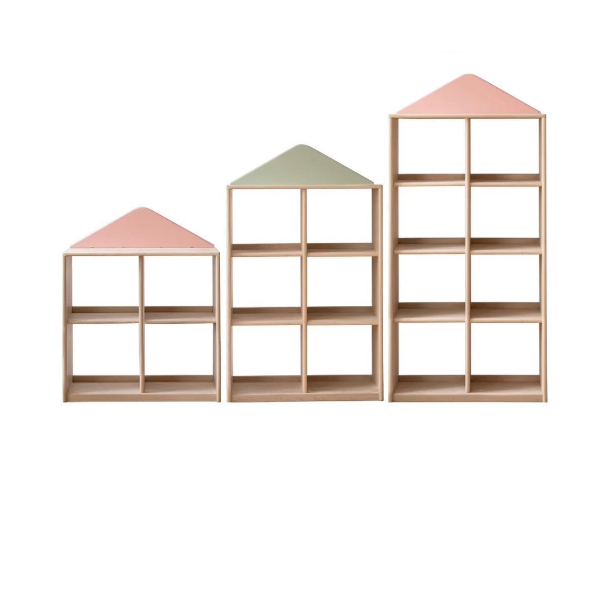 Berch solid wood bookshelf children's  home storage rack lattice cabinet toy cabinet"
