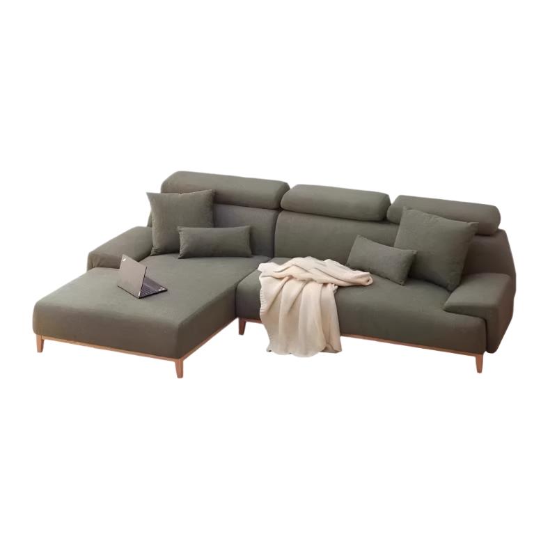 Fabric Combination High Back Sofa