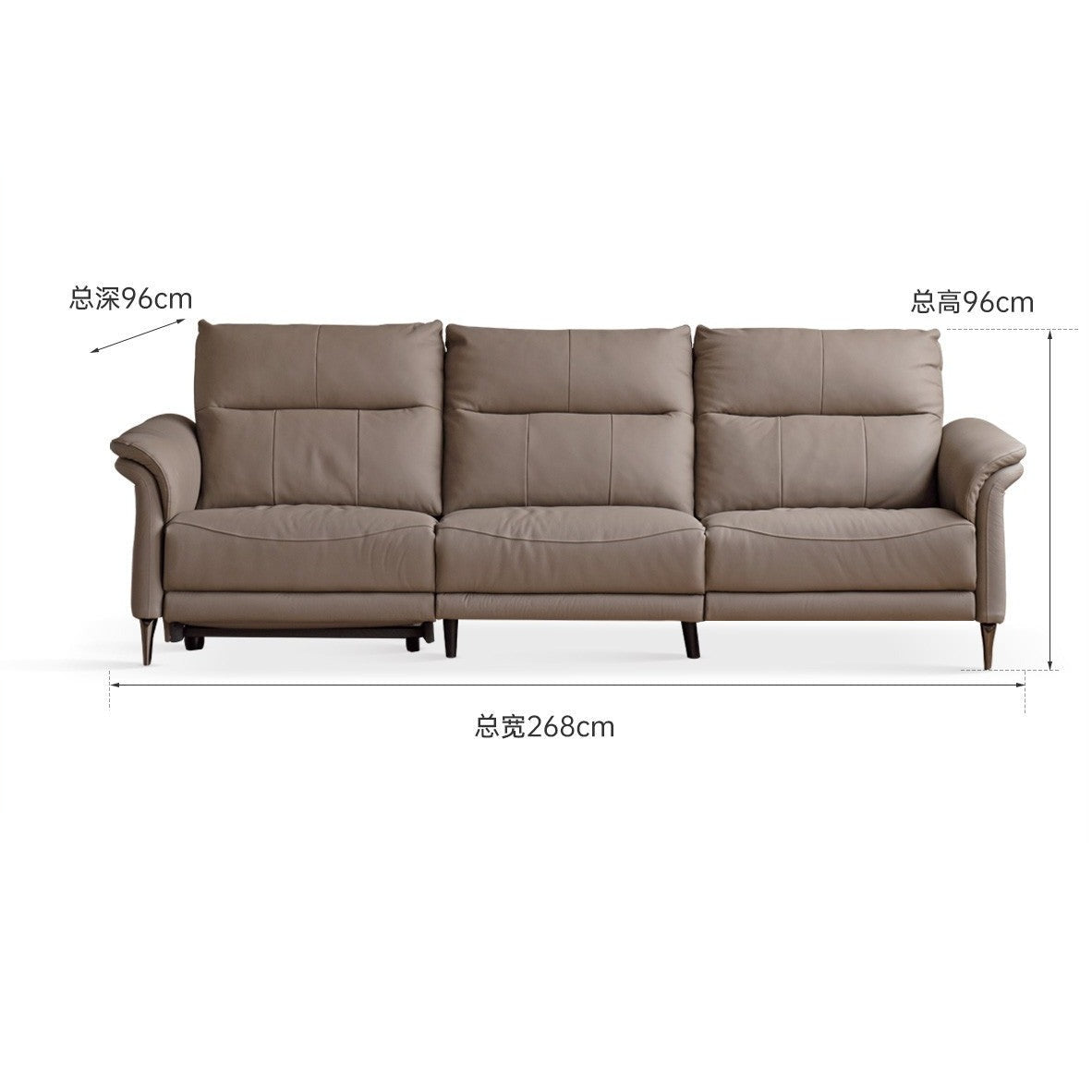 First Layer Leather Multifunctional Electric Telescopic Sofa