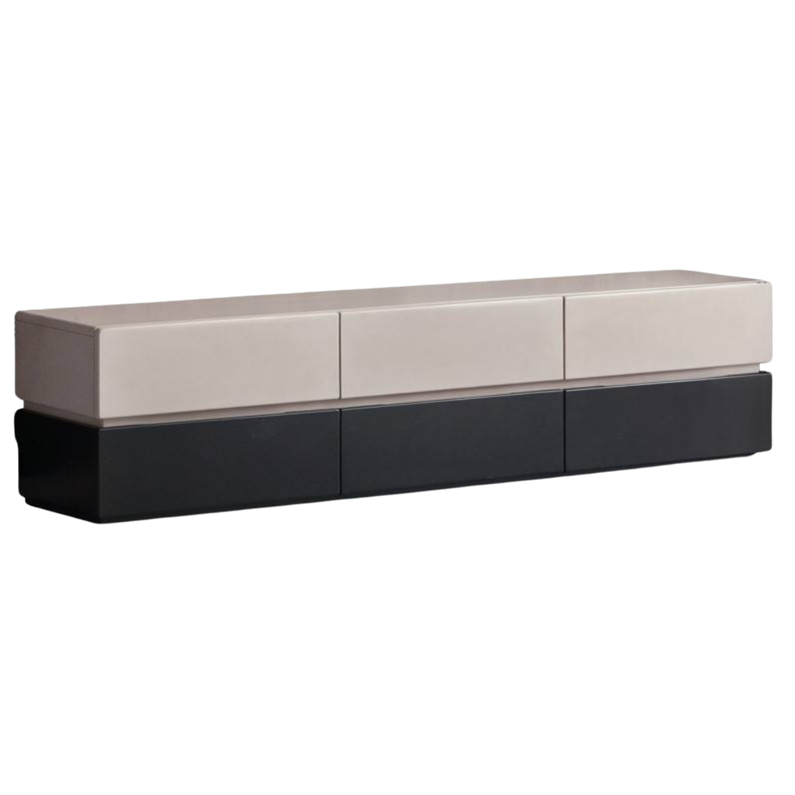 Solid Rubberwood Italian Light Luxury TV Cabinet