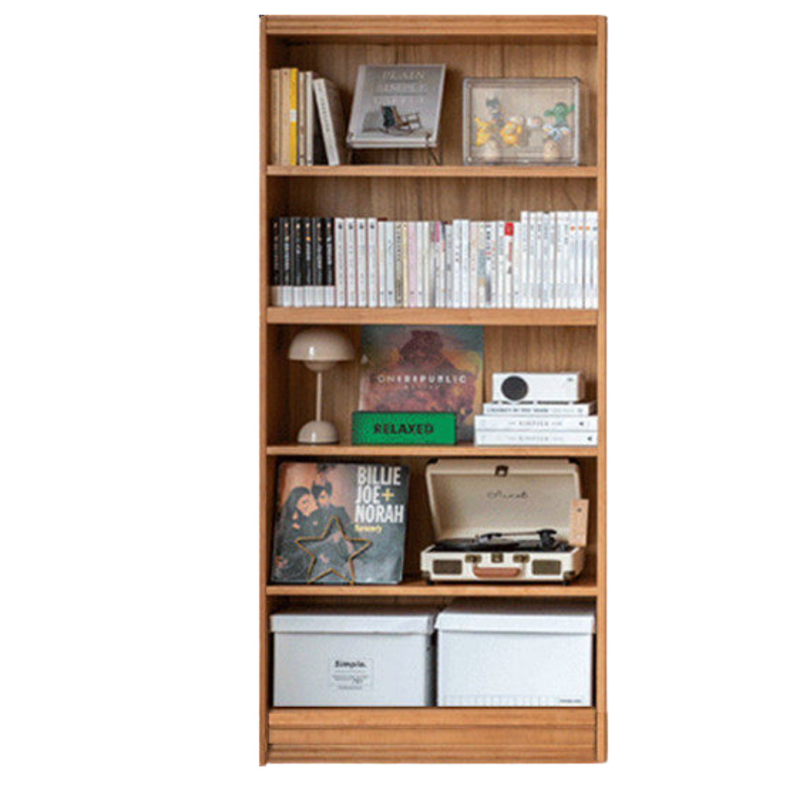 Cherry Solid Wood Bookcase Combination Glass Cabinet