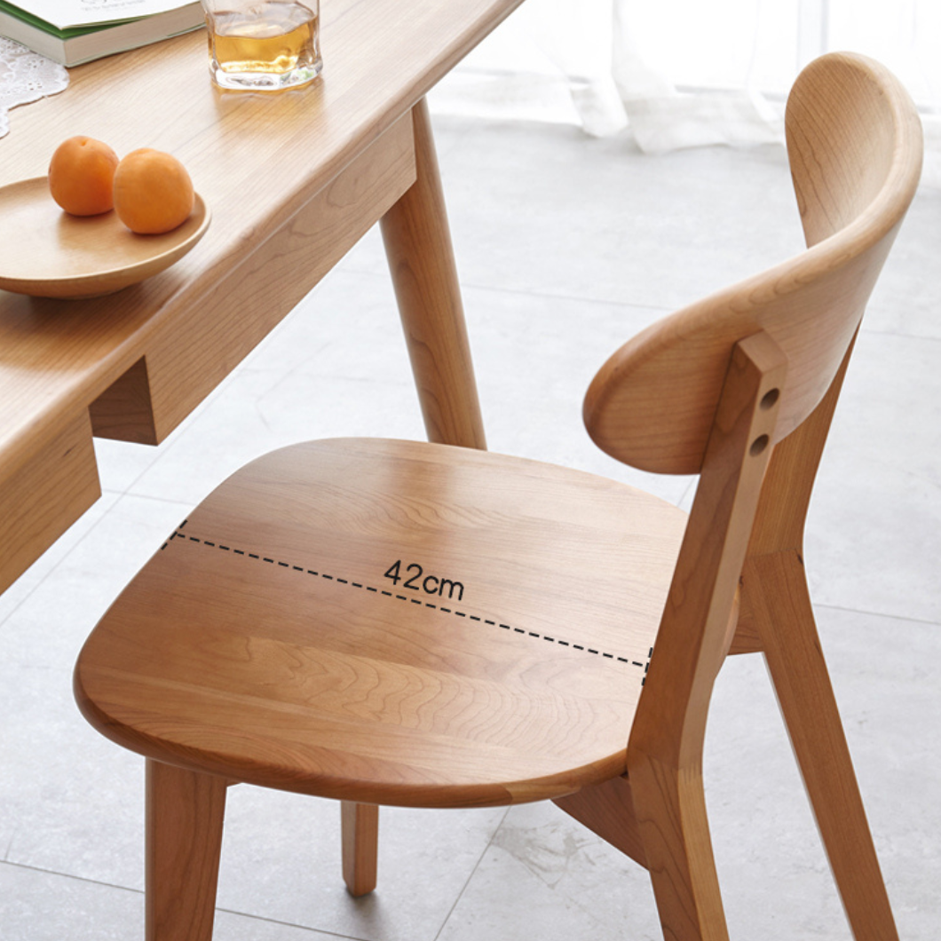Cherry wood dining chair: