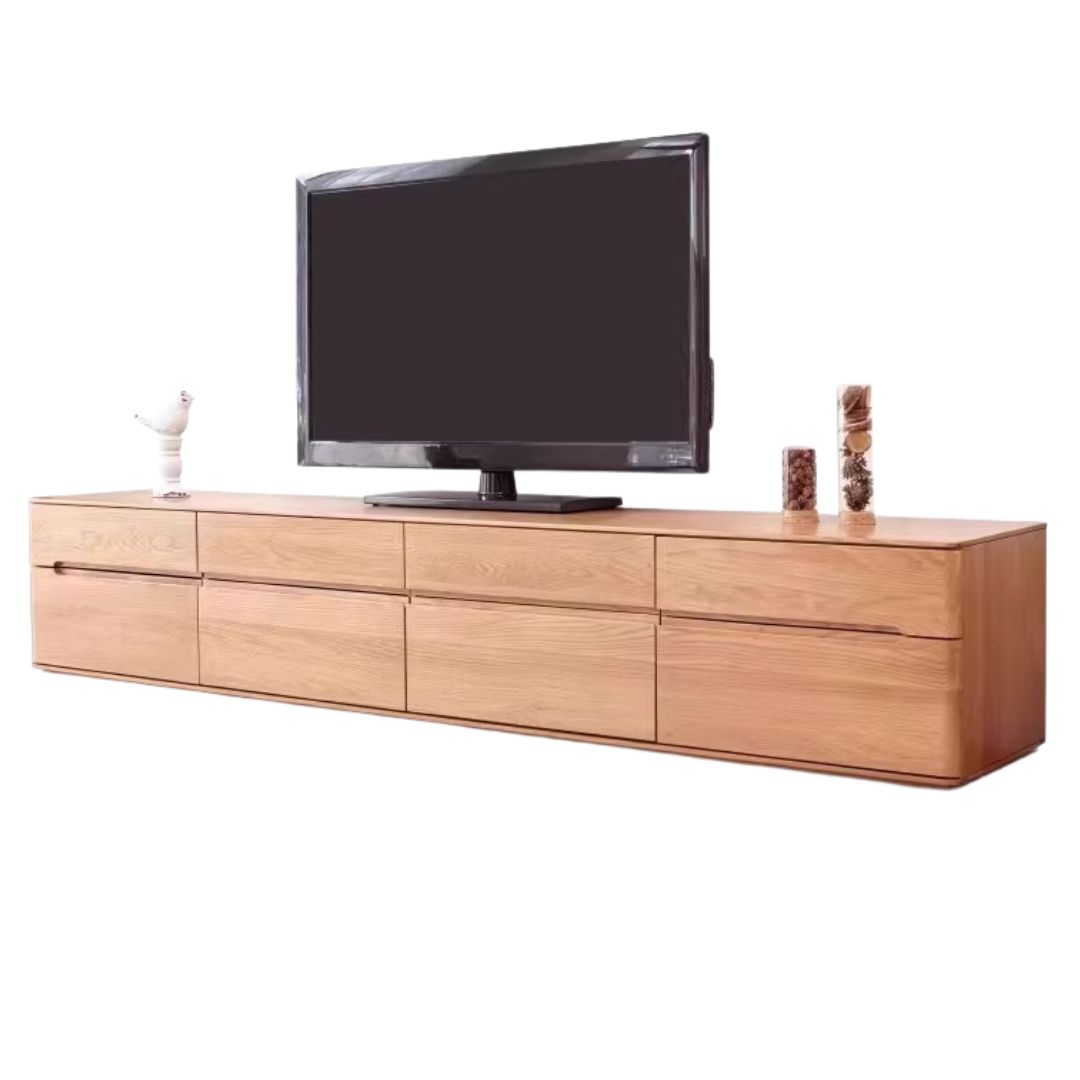 Oak solid wood TV stand