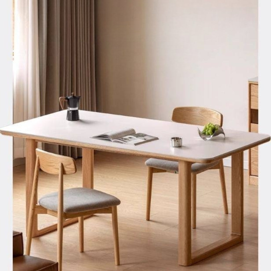 Oak Solid Wood Rock Board Dining Table