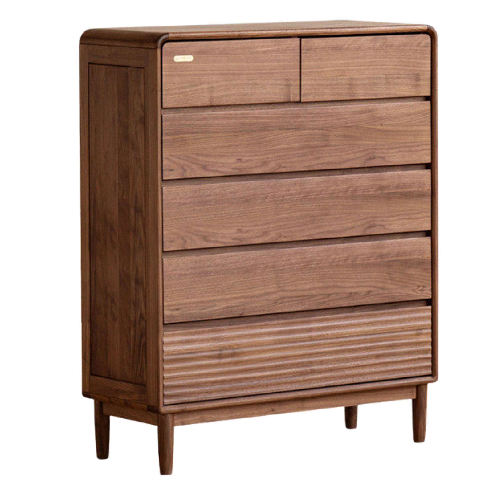 Black Walnut, Catalpa, Ash Solid Wood, Solid Longan Hardwood Drawer Storage Cabinet