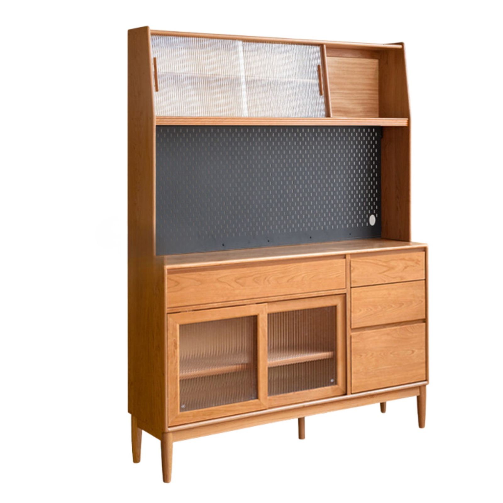 Cherry Solid Wood Medieval Style Dining Sideboard