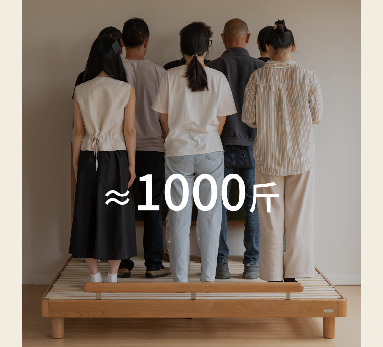 Cherry Solid Wood Fabric Soft Backrest Bed Modern Minimalist