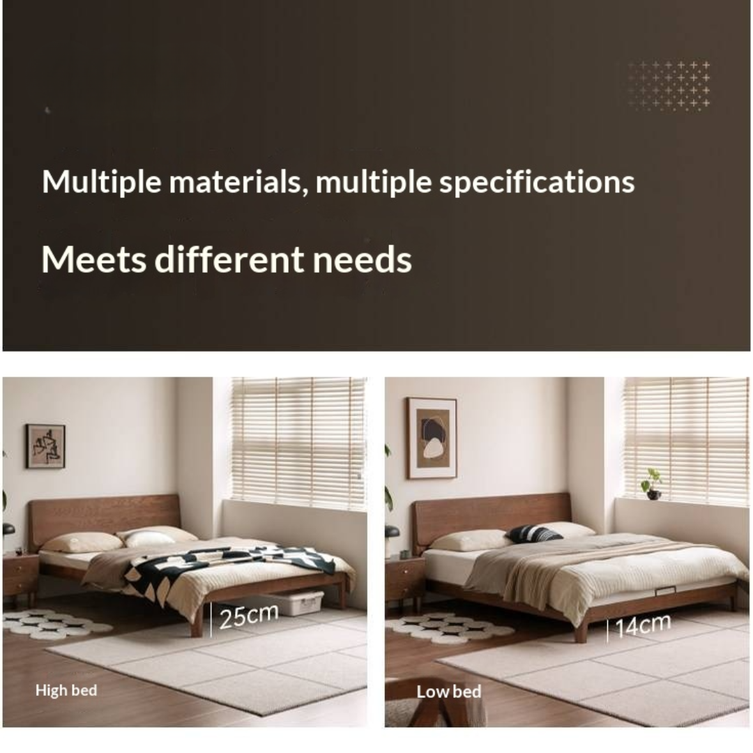 Oak Solid Wood Bed Modern