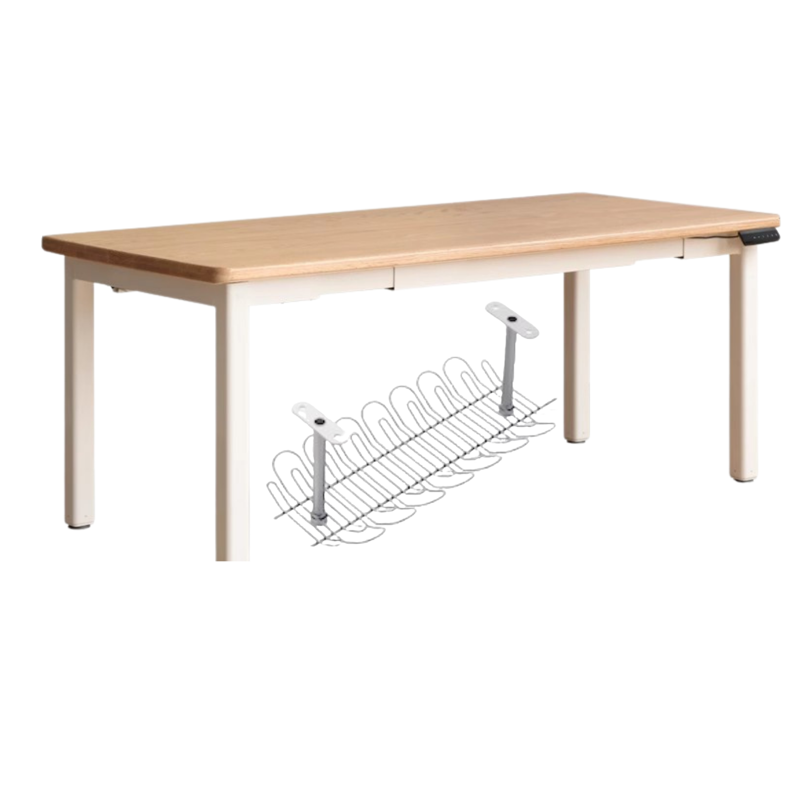 Oak Solid Wood Electric Elevating Dual Motor Office Desk