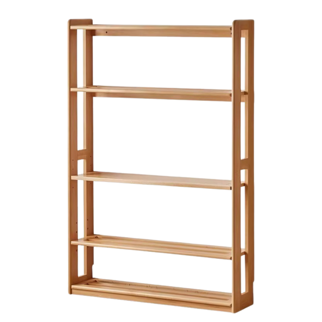 Beech, Oak solid wood Floor-to-ceiling bookshelf, toy storage