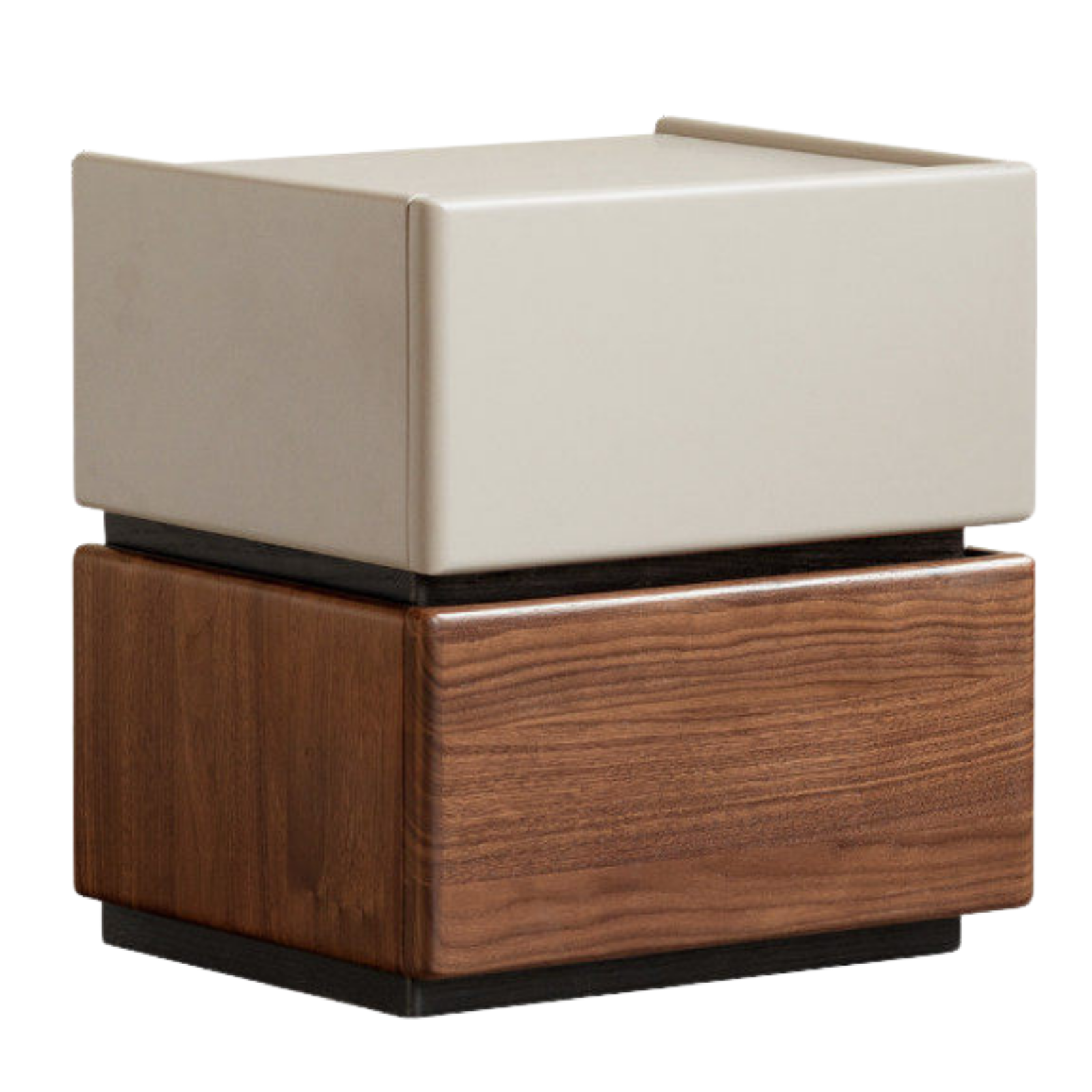 Black Walnut, Oak, Tulipwood Solid Wood, Solid Longan Hardwood Nightstand with Storage Drawer, Italian Style