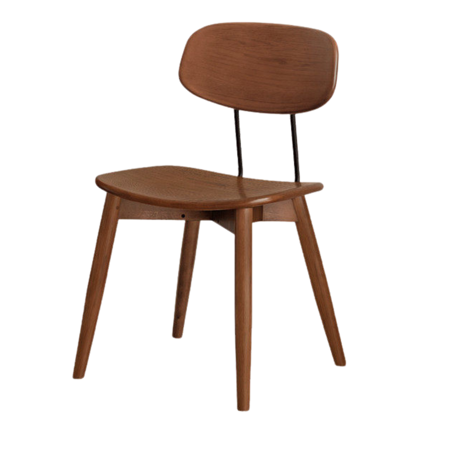 Set pcs 4 Beech, Cherry, Black Walnut, Oak Solid Wood Medieval Style Soft Retro Dining Chair