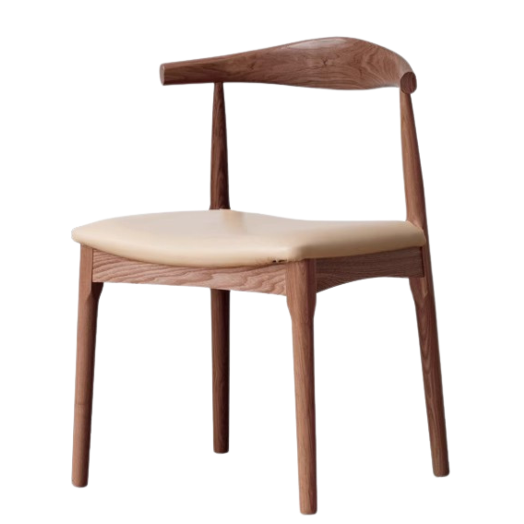 2-4 pcs set Ash, Oak Solid Wood -Horn Chair