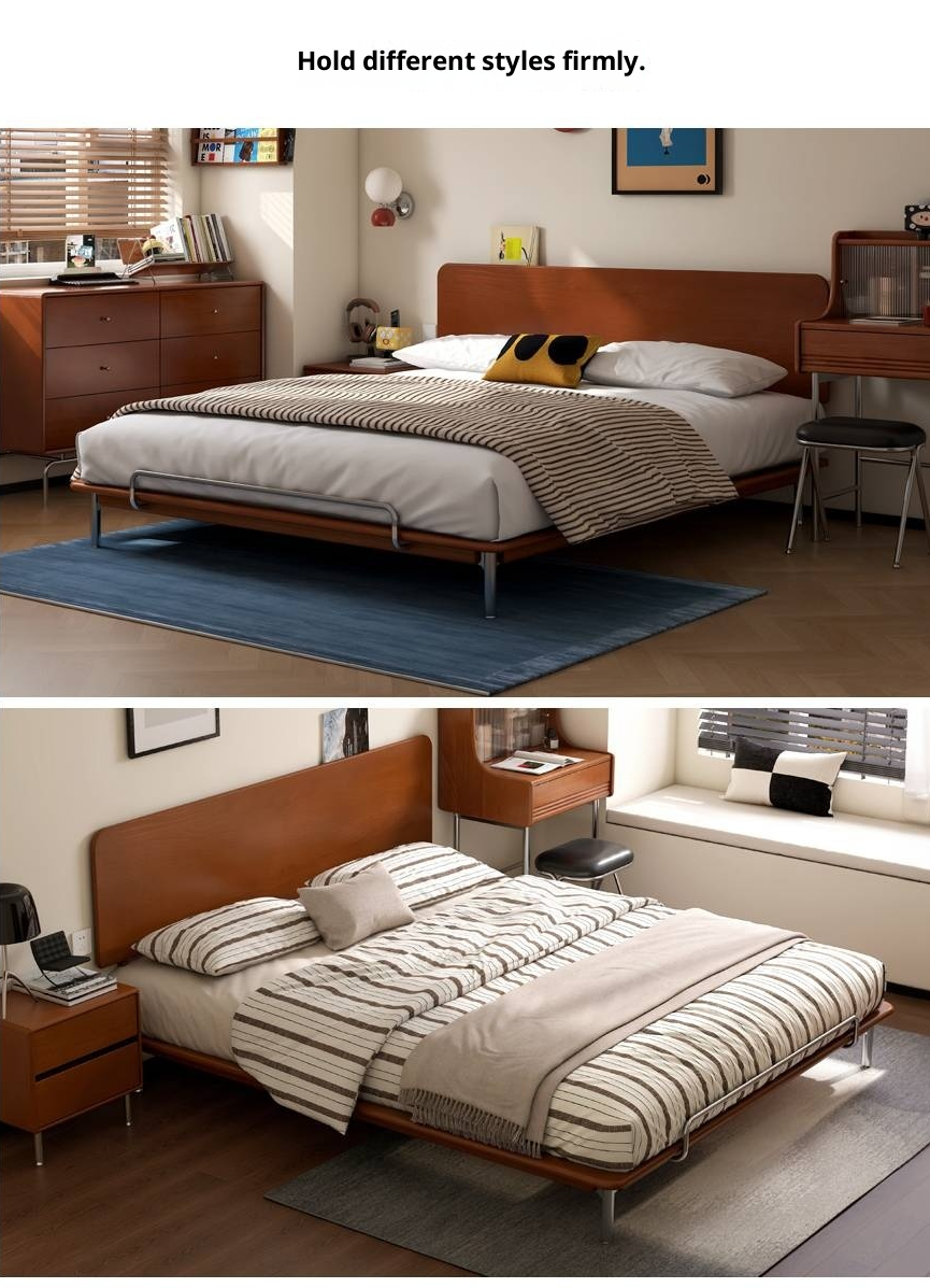 Poplar Solid Wood Bedroom Vintage Style Combination Set