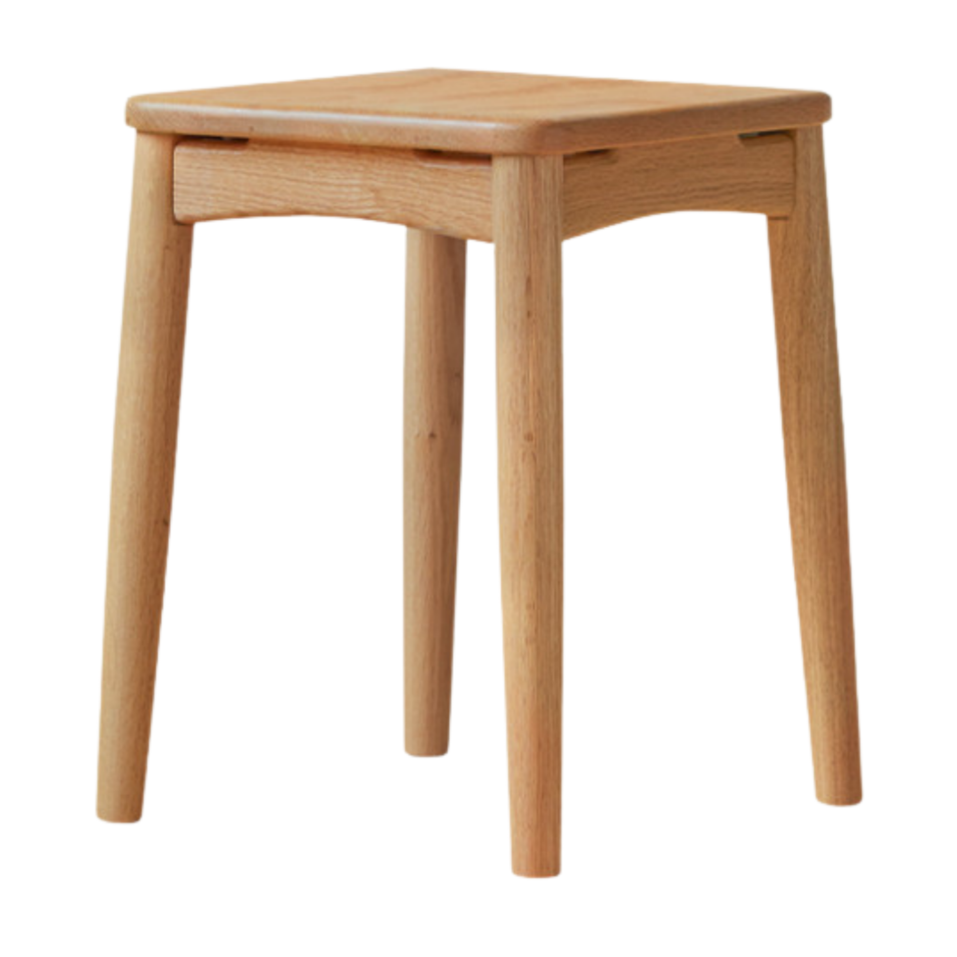 4 pcs -Oak Solid Wood Square Stool