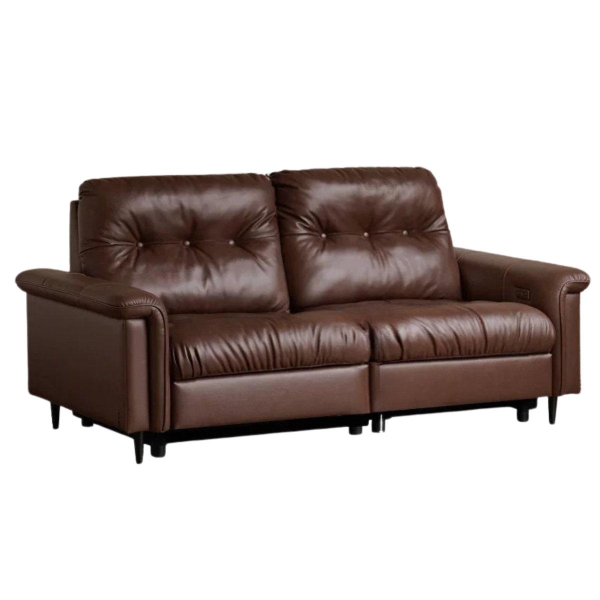 Genuine Leather Zero-Wall Electric Recliner Sofa – French Retro Style