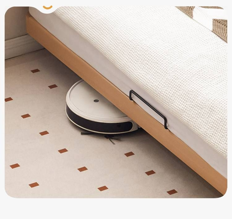 European Beech Solid Wood Bed — Nordic Minimalist Style