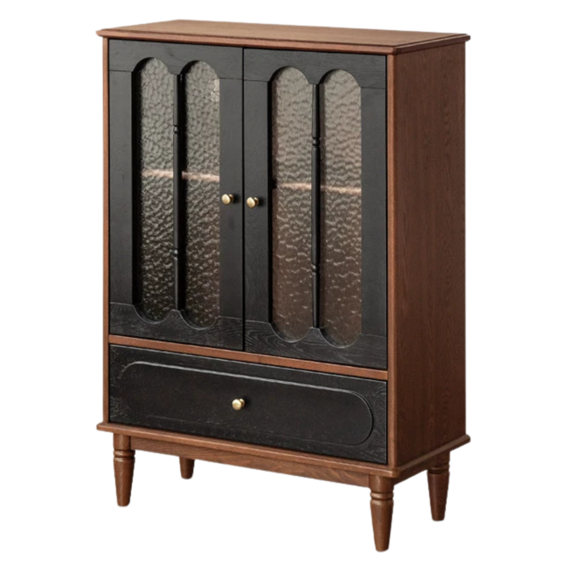 Ash Solid Wood French Retro Side Cabinet