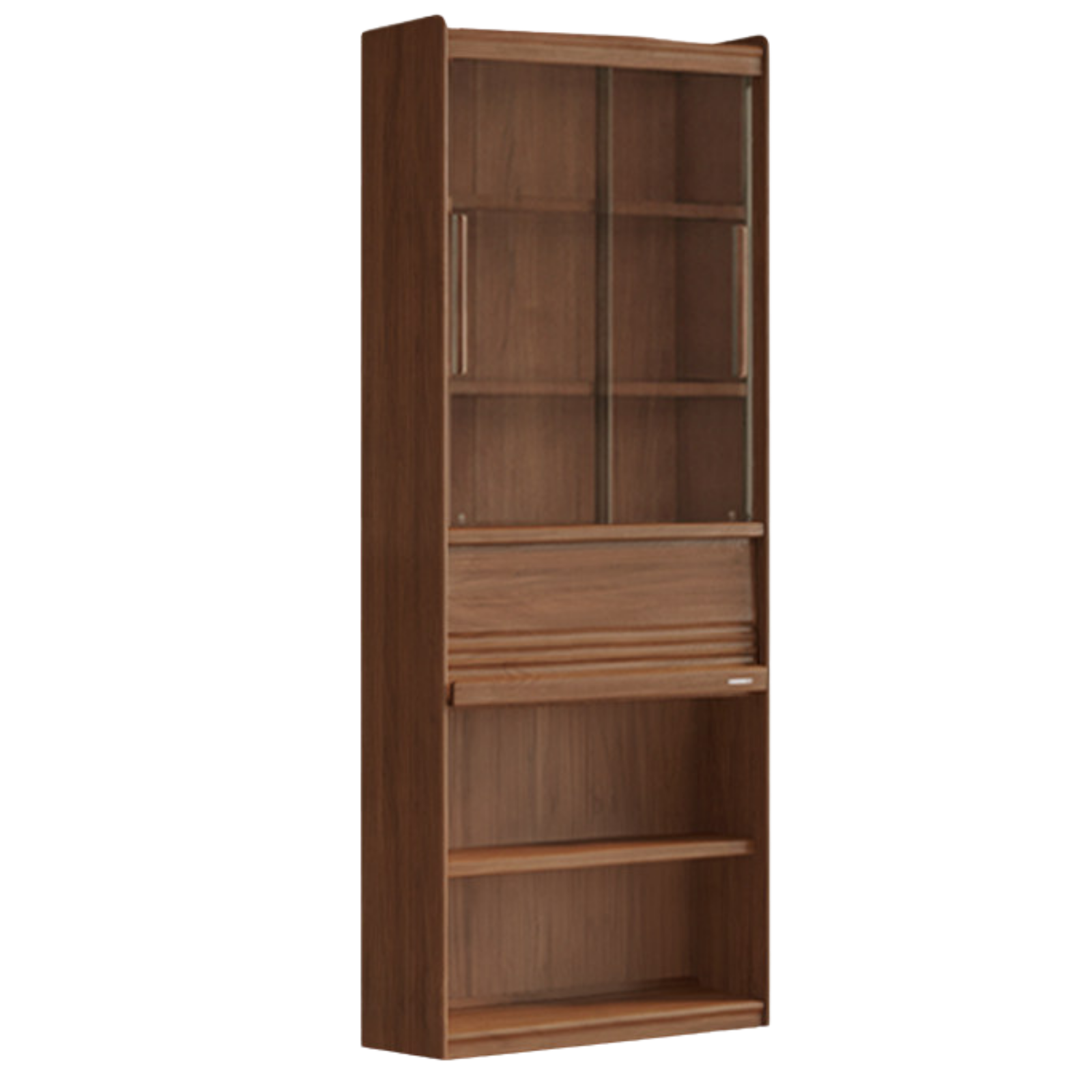 Black Walnut, Sandalwood, Oak, Ash Solid Wood Combination Bookcase with Floor Display and Luxury Storage