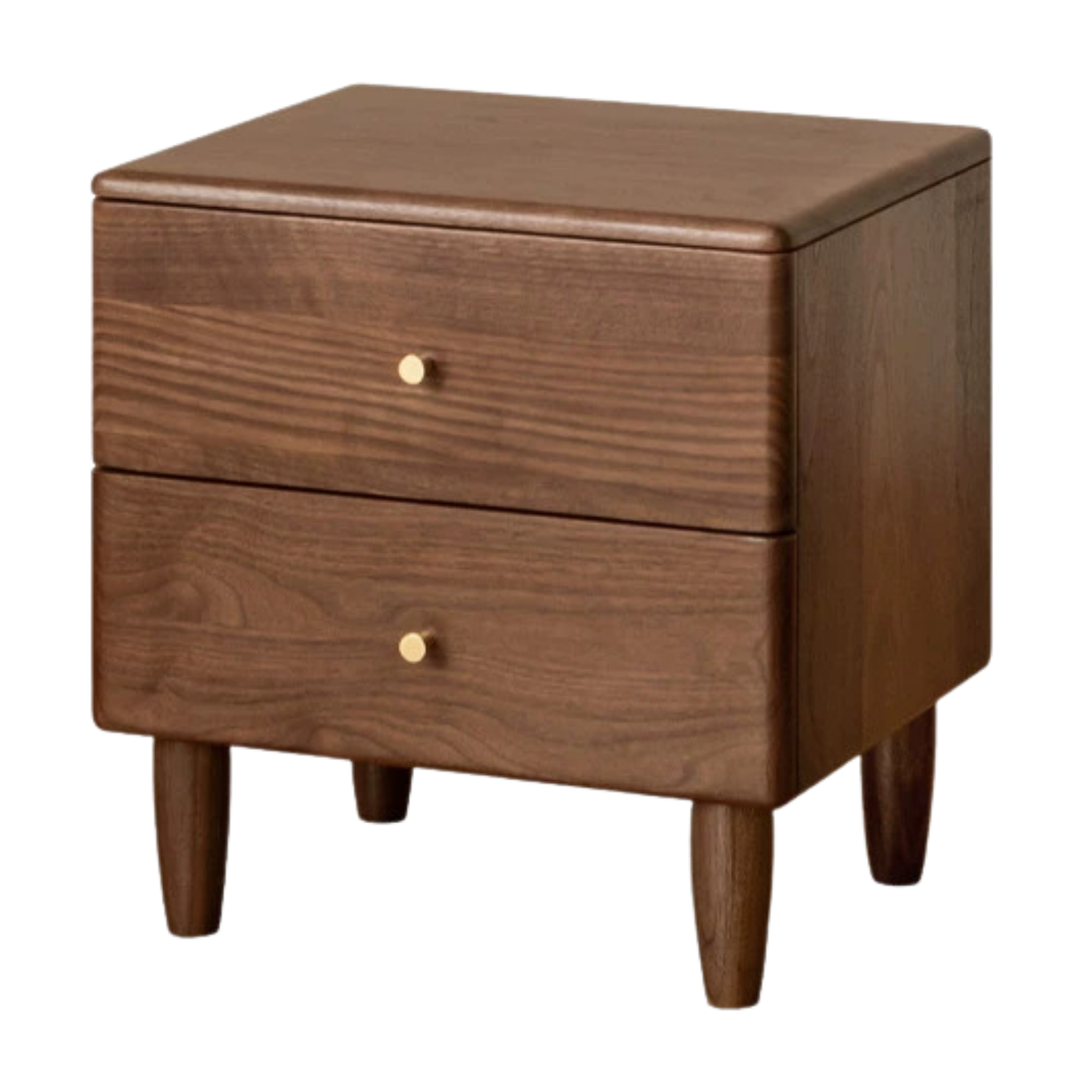 Black Walnut Solid Wood Italian Light Luxury Style Nightstand