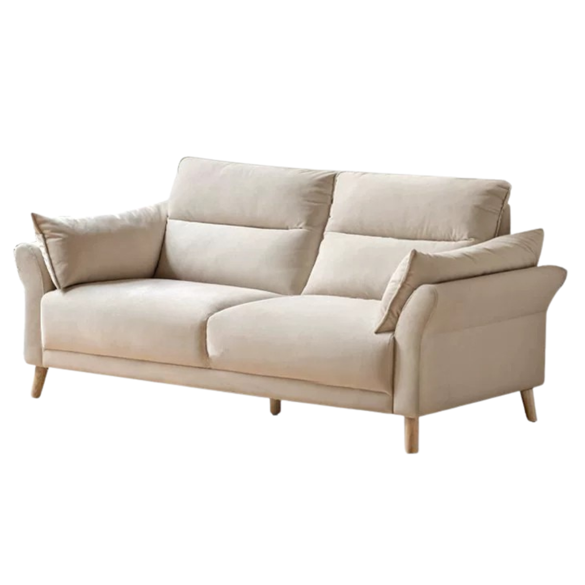 Modern High Back Fabric Sofa with Scratch Resistant Upholstery