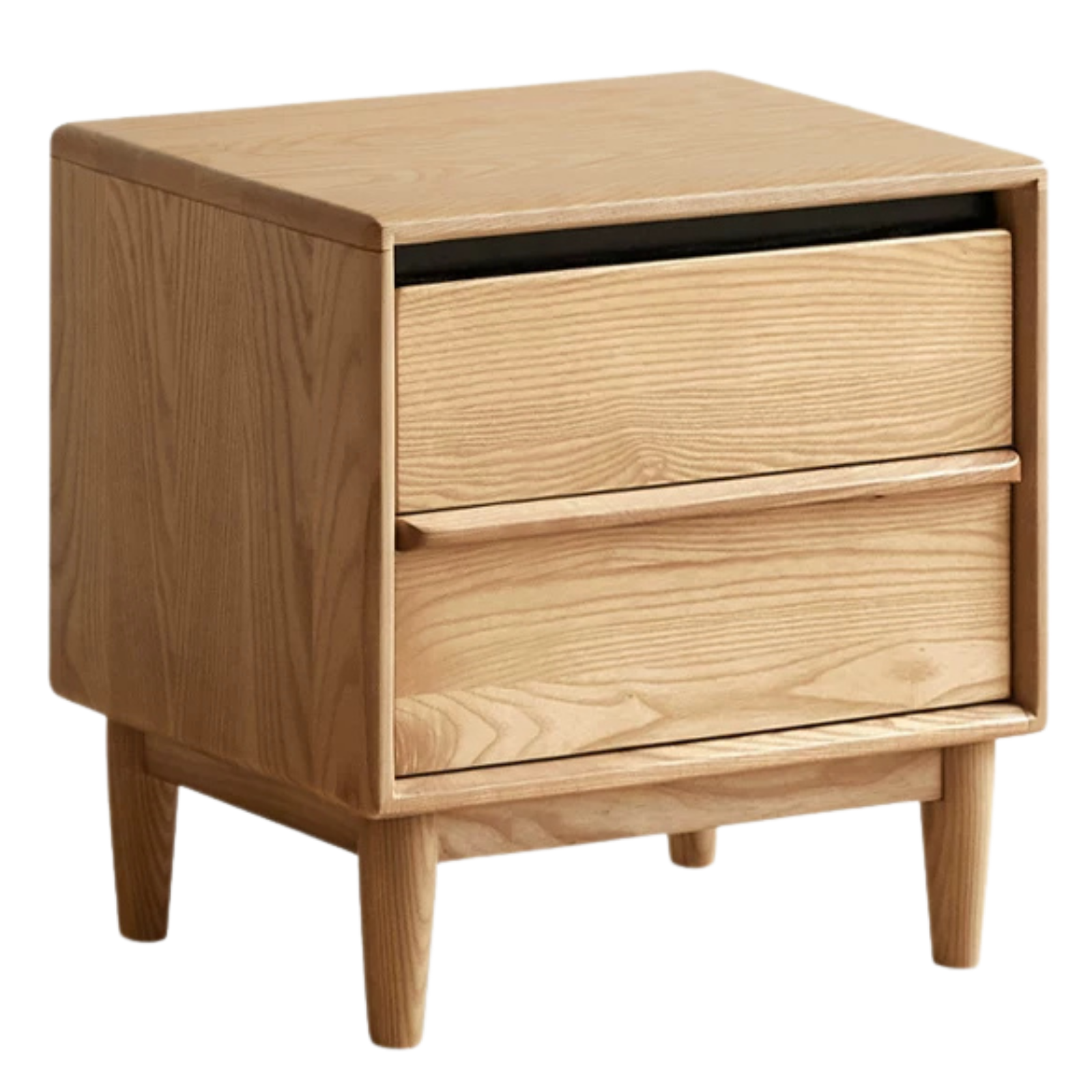 Ash, White Ash, Black Walnut Solid Wood, Solid Longan Hardwood Log Style Nightstand