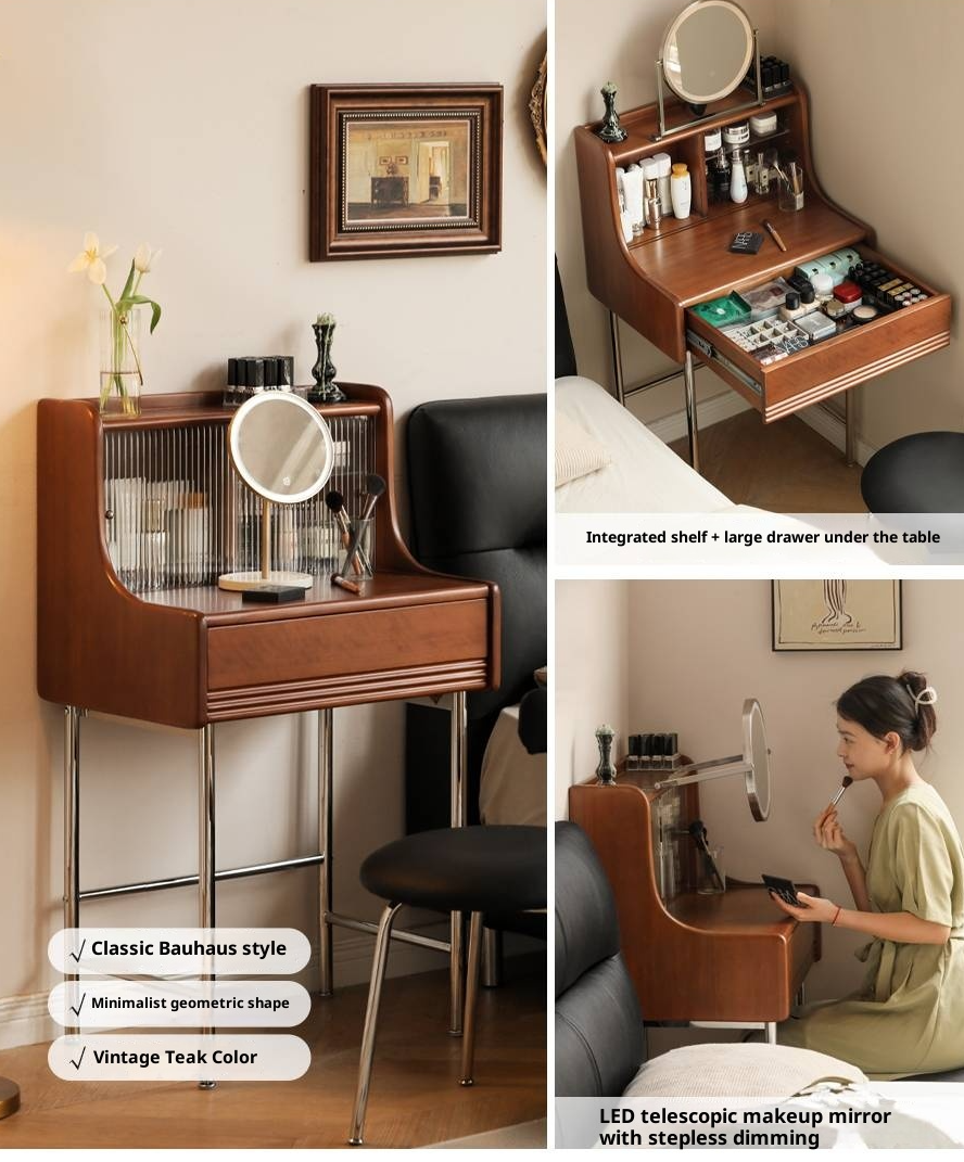 Poplar Solid Wood Bedroom Vintage Style Combination Set