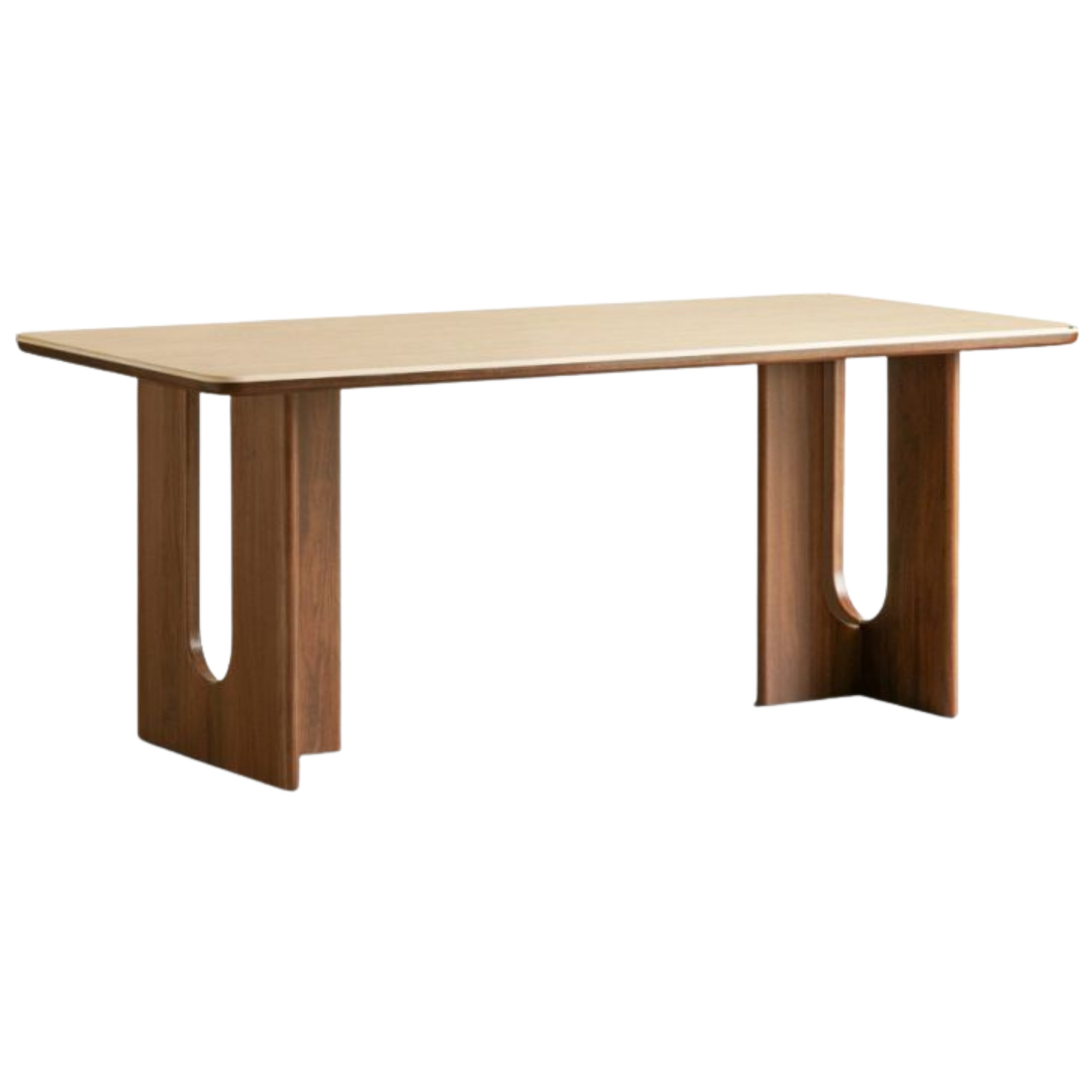 Black Walnut Solid Wood Light Luxury Style Rock Plate Dining Table