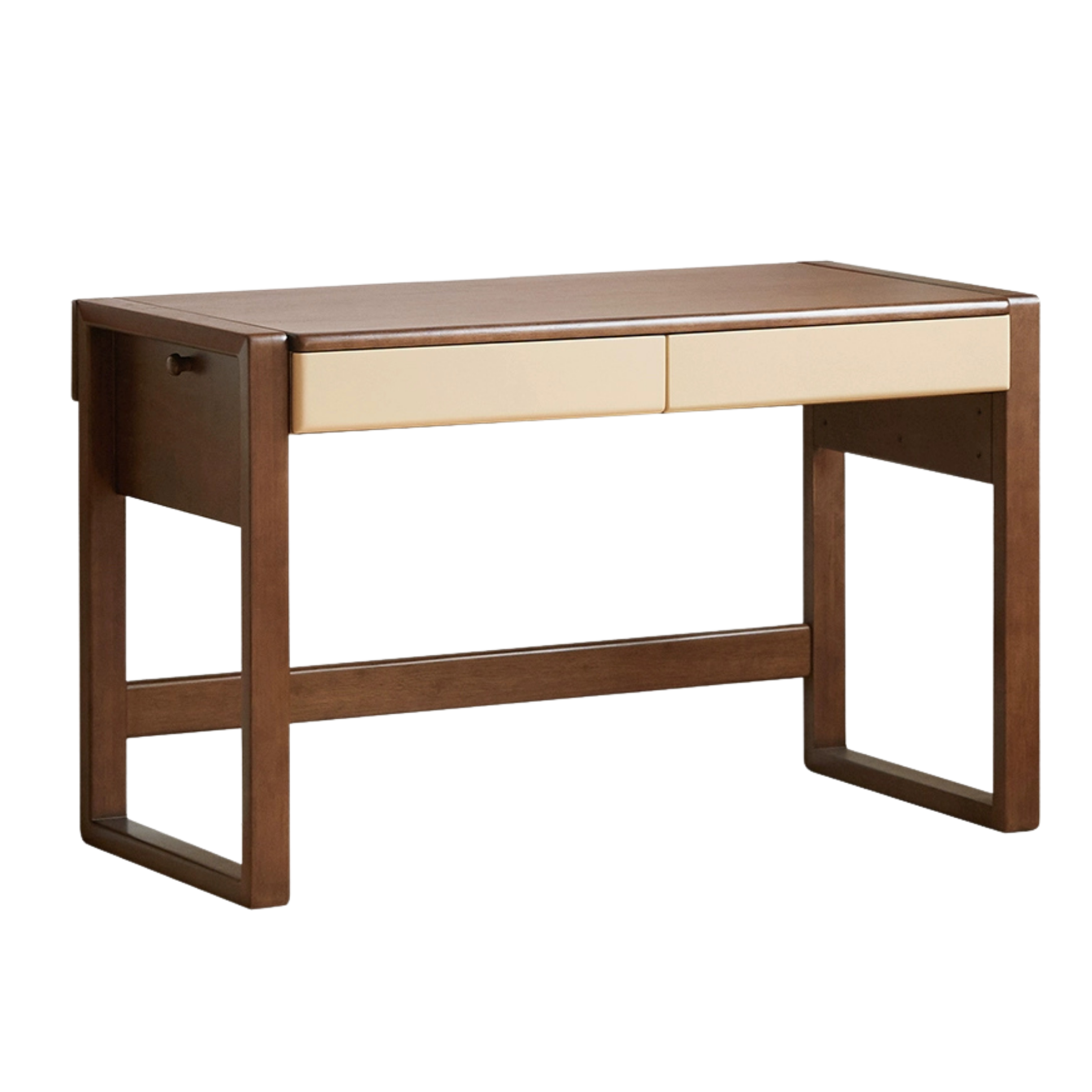 Solid Rubberwood Children's Desk With Bookshelf