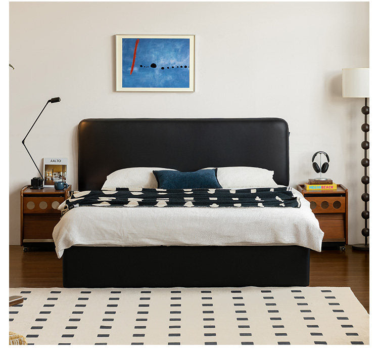 Terracotta Corduroy Storage Bed with Adjustable Headboard and Black Faux Leather Base