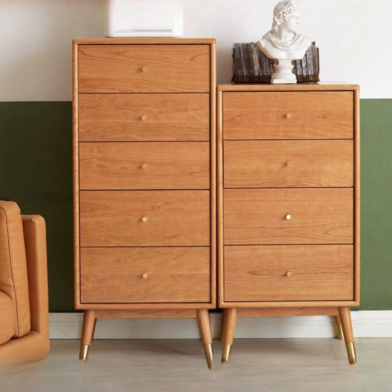 Cherry Solid Wood Modern Light Luxury Chest of Drawers