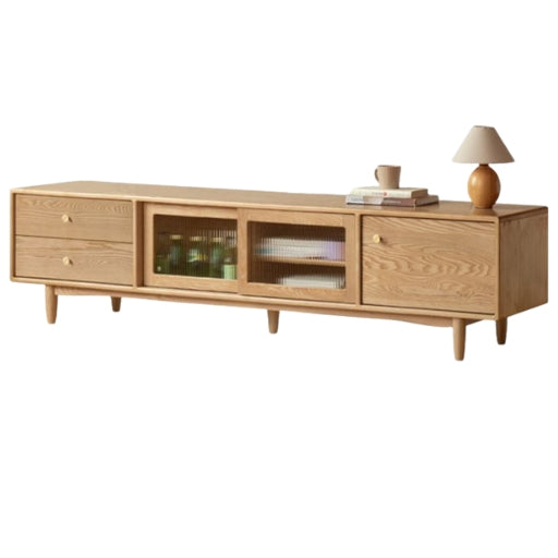 Ash Solid Wood Modern TV Cabinet
