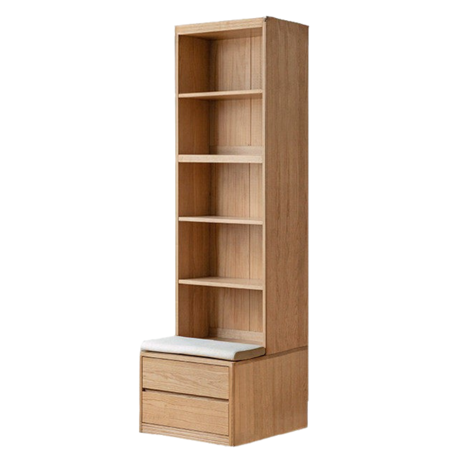 Ash, Oak Solid Wood Modern Combination Bookcase Integrated Card Seat