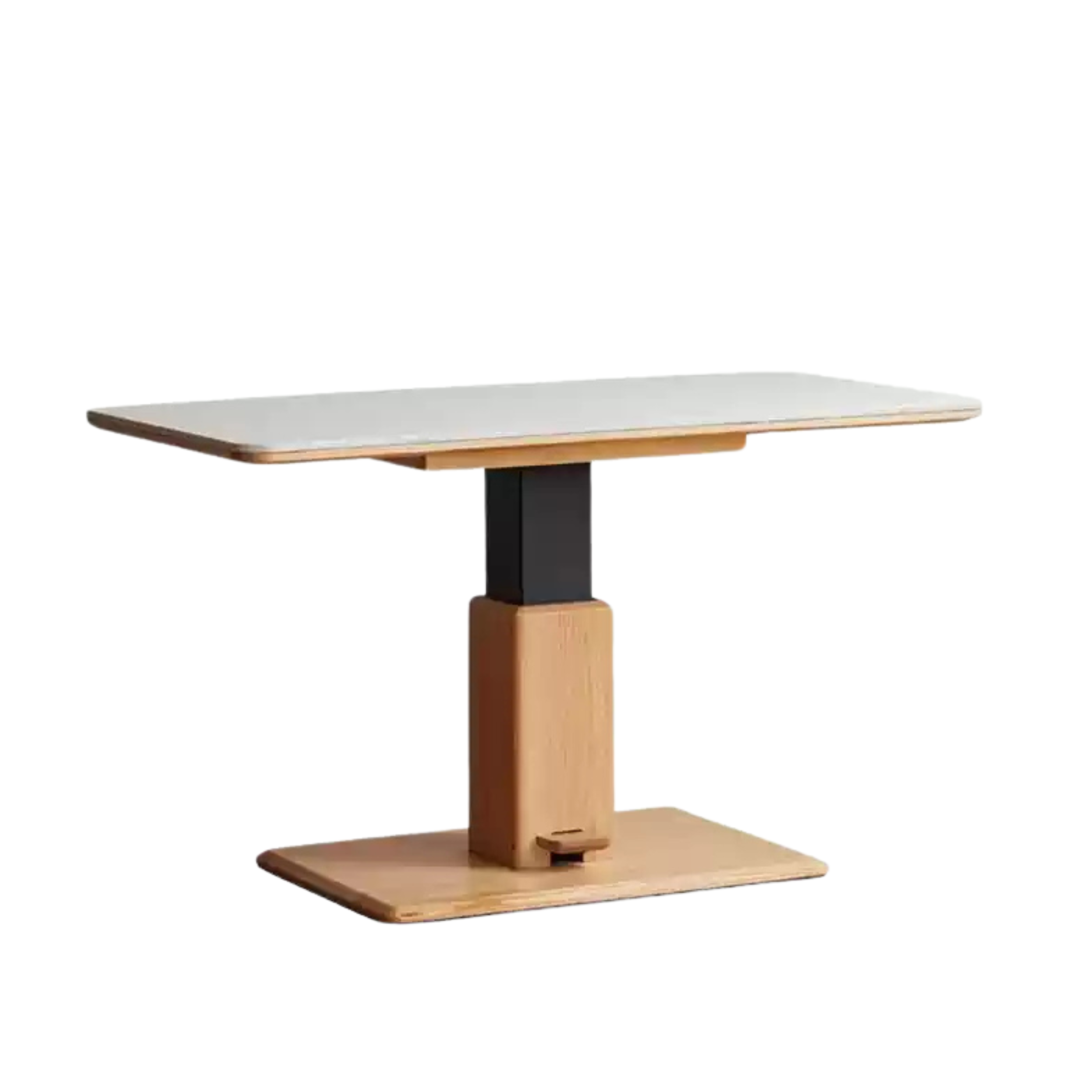 Oak Solid Wood Rock Slab Lifting Side Table