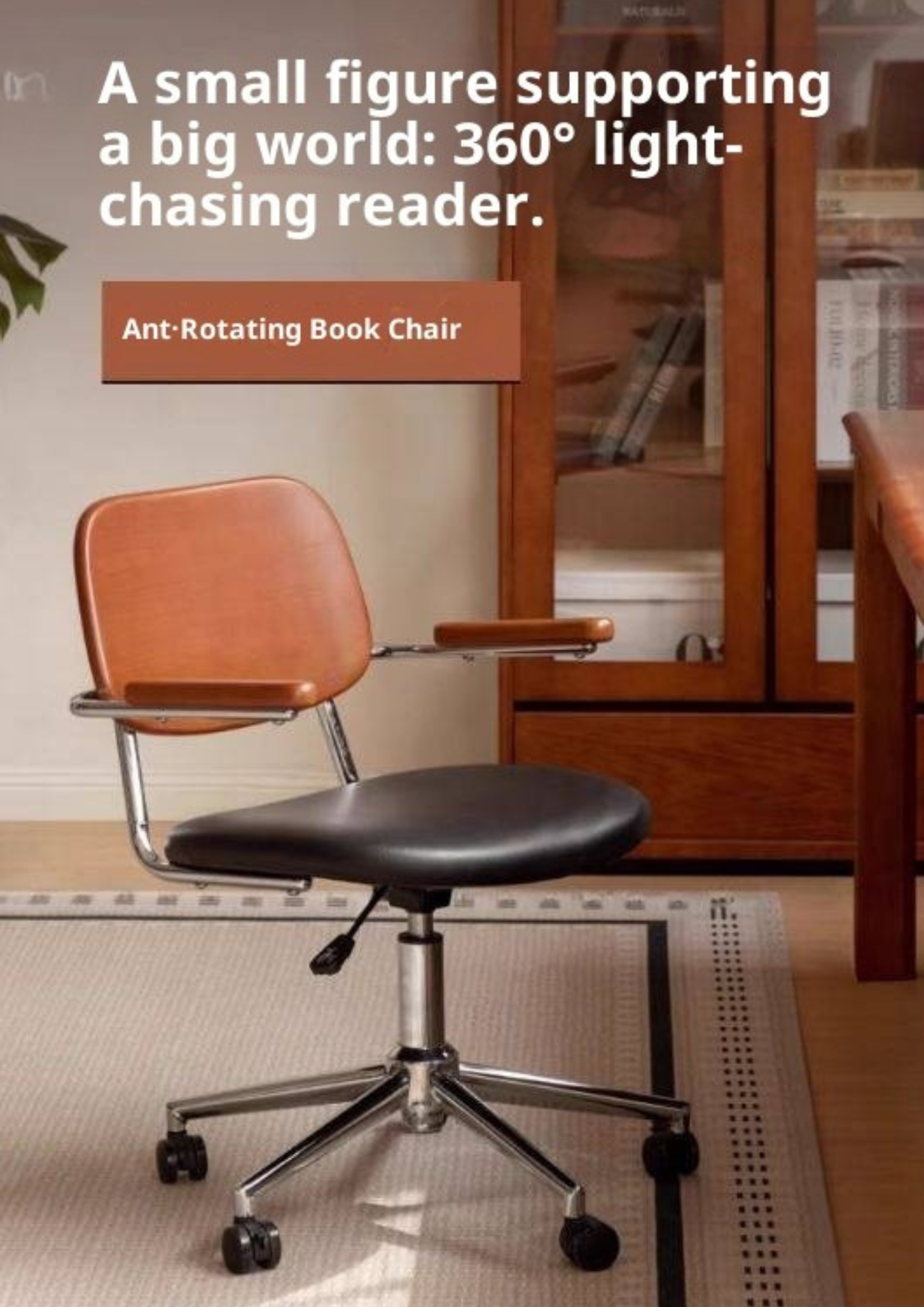 Beech Solid Wood Adjustable Office Chair, Bauhaus Style