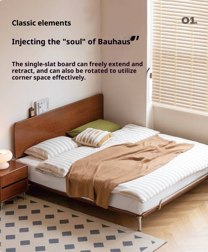 Poplar Solid Wood Bedroom Vintage Style Combination Set