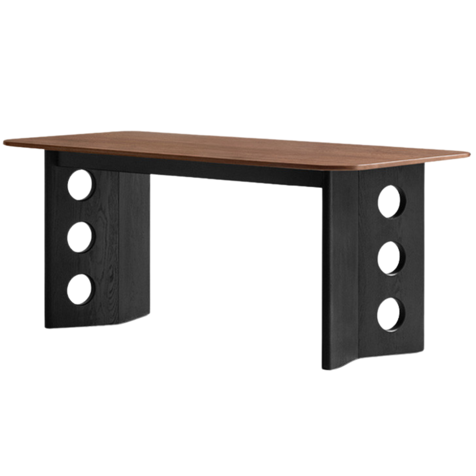 Black Walnut, Ash Solid Wood Retrо Dining Table