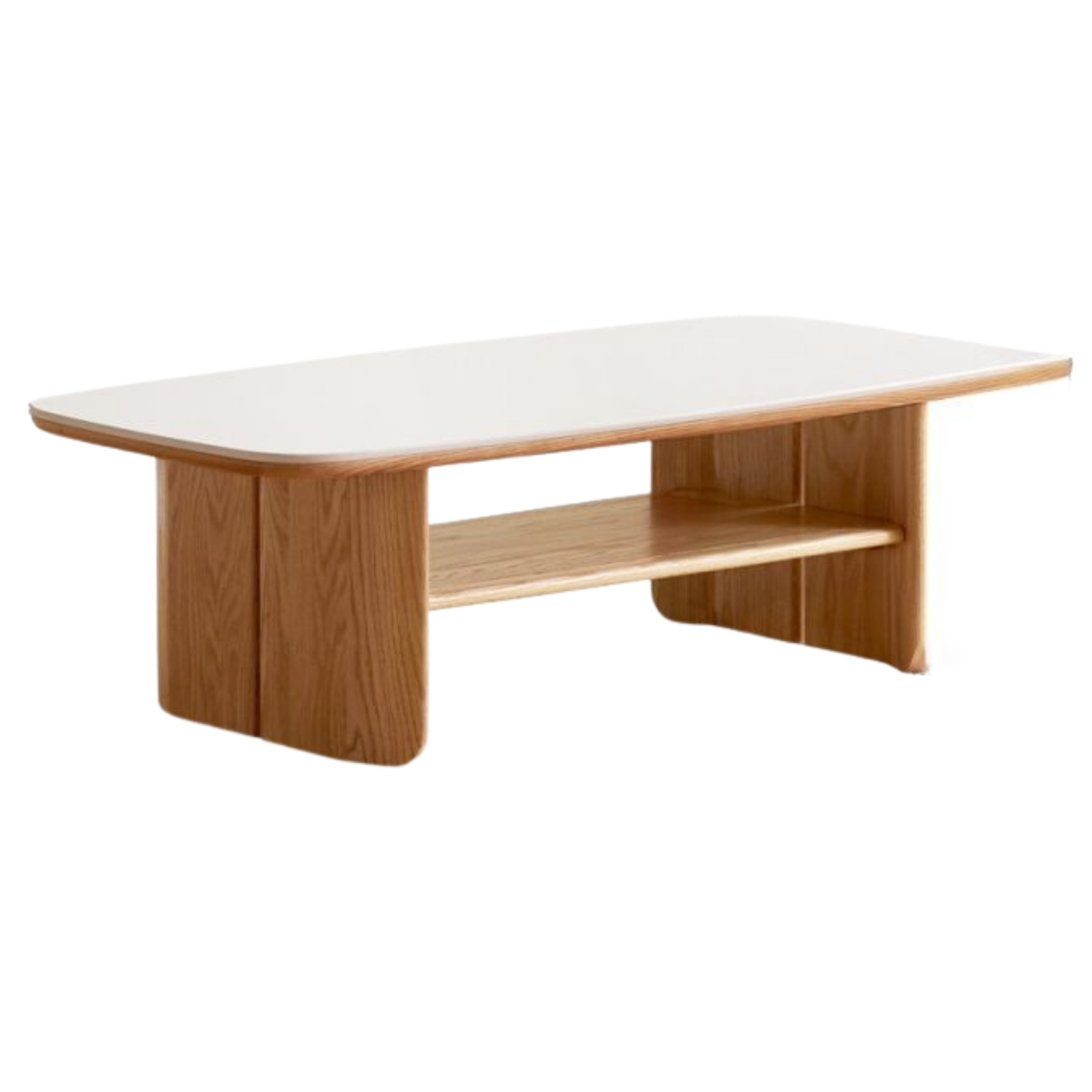 Oak Solid Wood Modern Slab Coffee Table