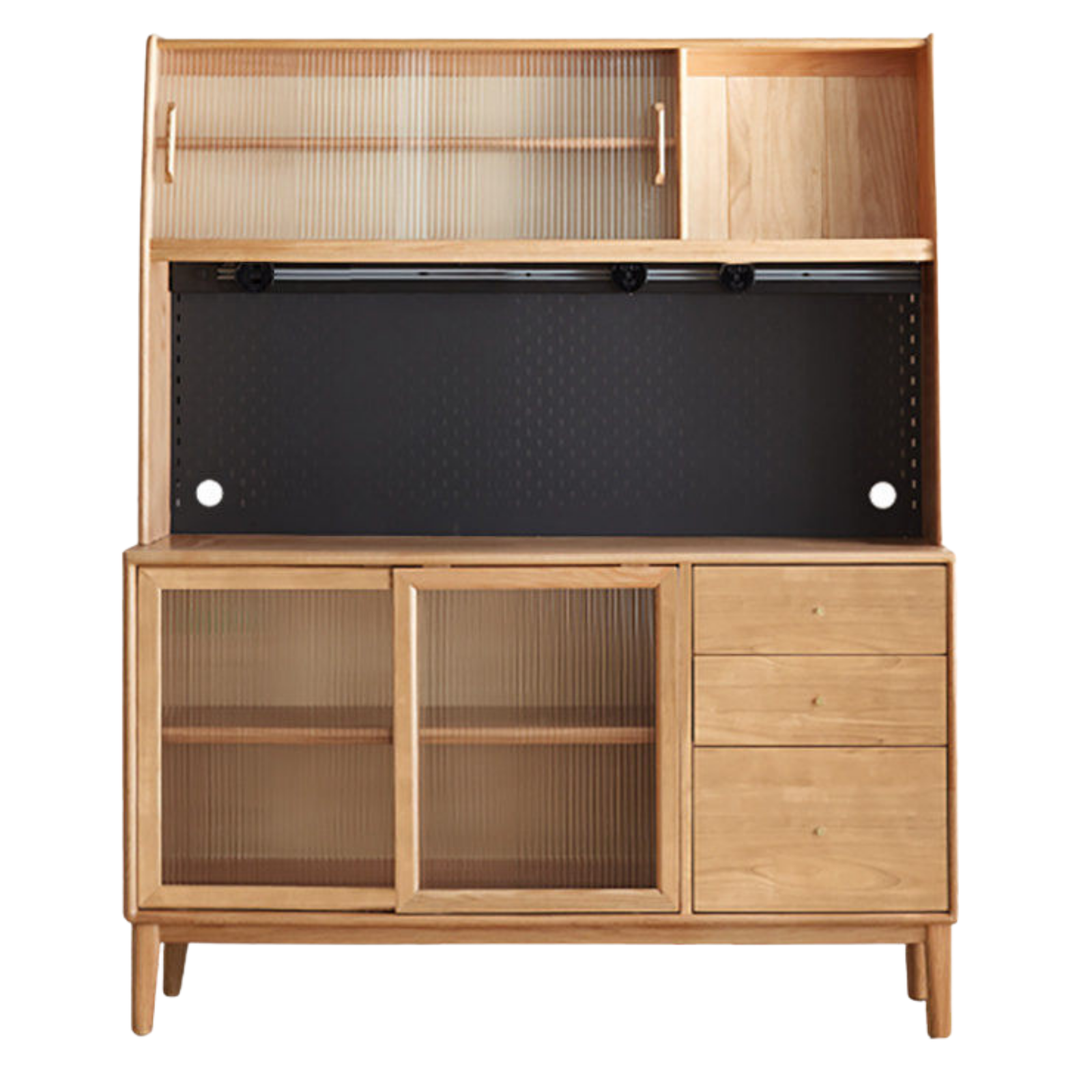 Solid Rubberwood, Oak, Beech Solid Wood Buffet Cabinet, Sideboard