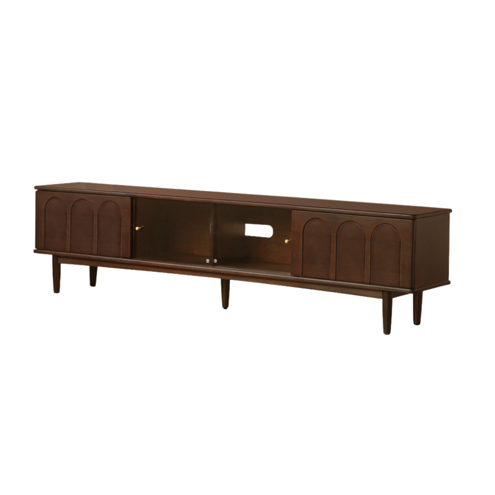 Poplar Solid Wood French Retro TV Cabinet