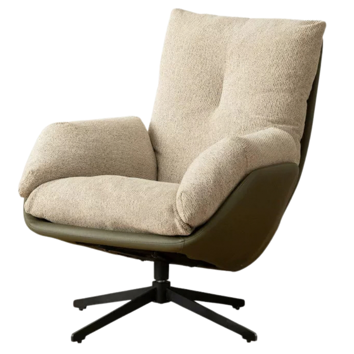 Modern Design Swivel Fabric Lounge Chair