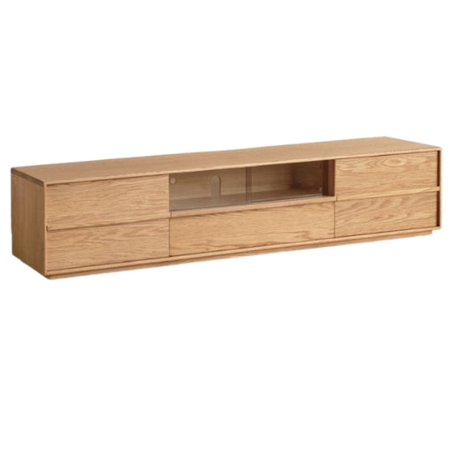 Oak, Ash Solid Wood Wabi-sabi Style TV Cabinet