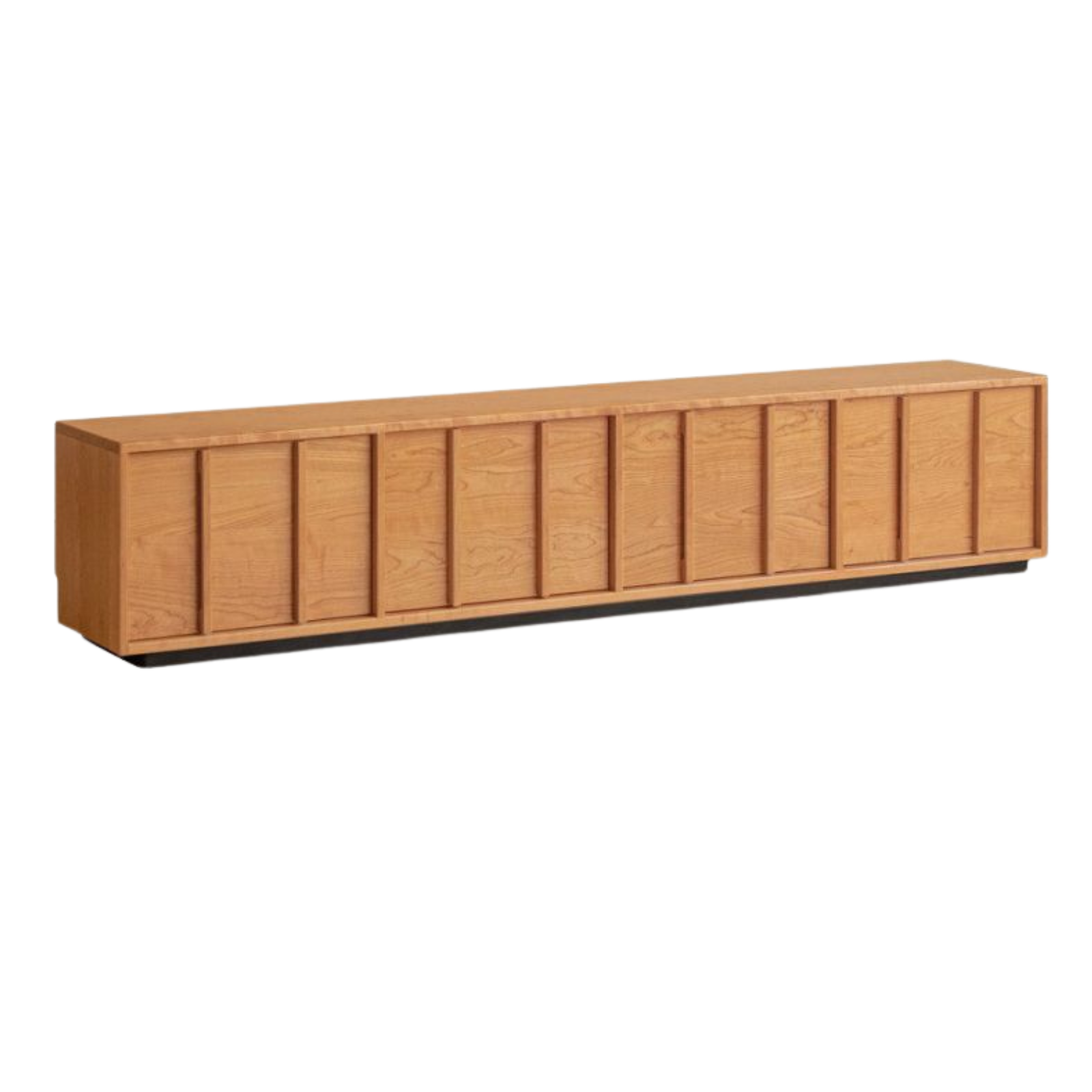Cherry Solid Wood TV Stand with Simple Modern Storage Cabinet