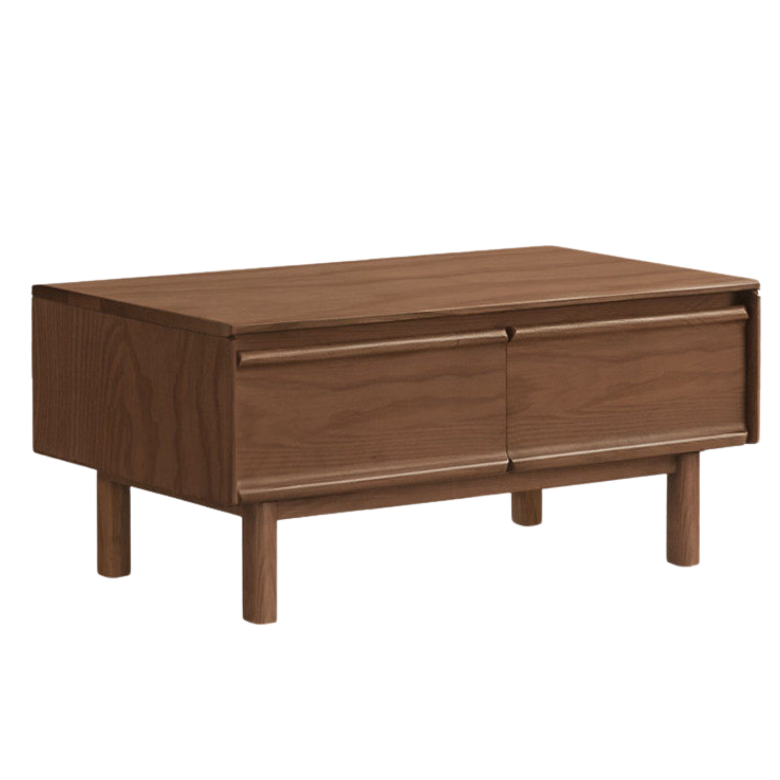 Black Walnut, Ash, Oak Solid Wood, Solid Longan Hardwood Modern Coffee Table