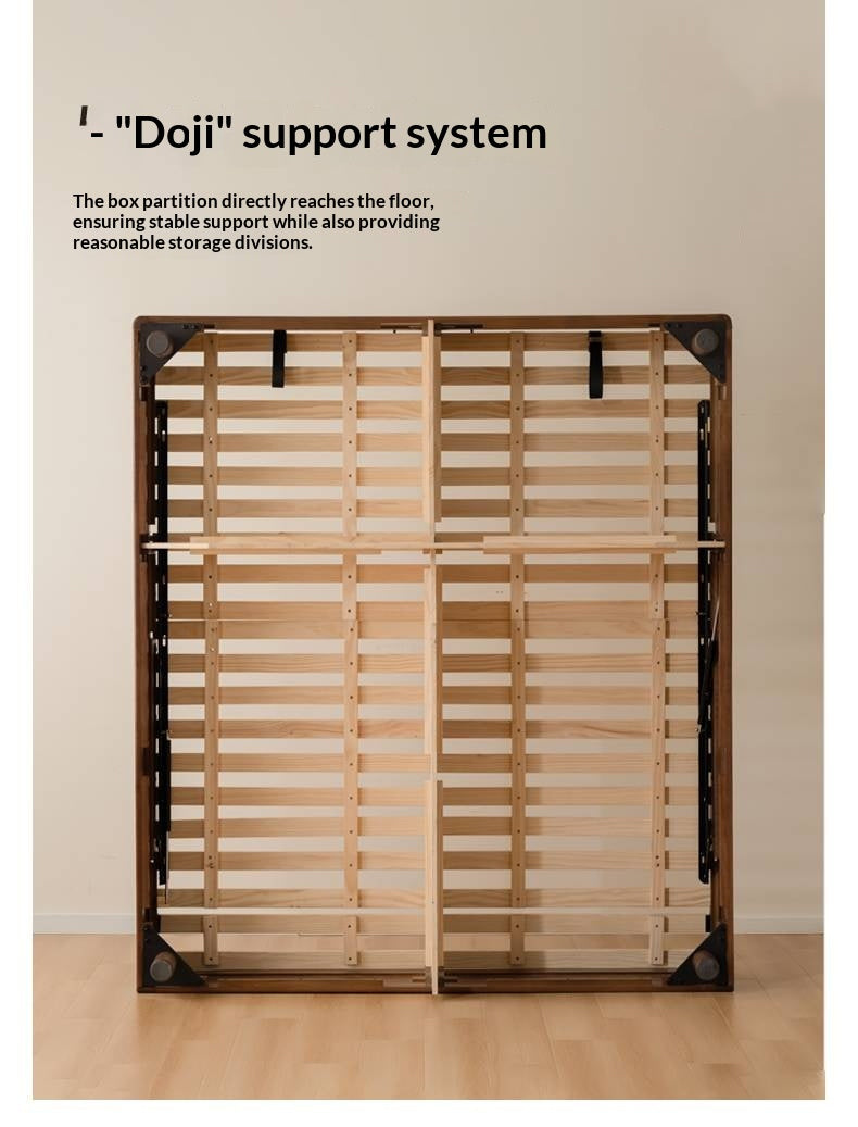 Oak Solid Wood Modern Platform Bed, Headboard-Free Box Bed