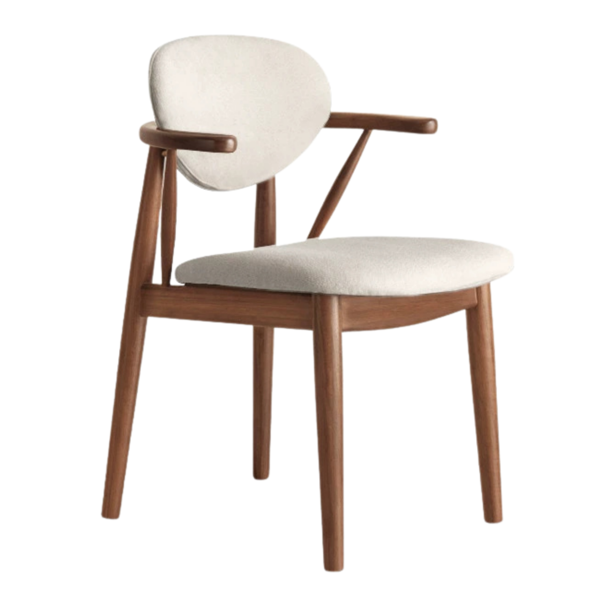 Black Walnut, Red Oak, Golden Sandalwood Dining Armchair